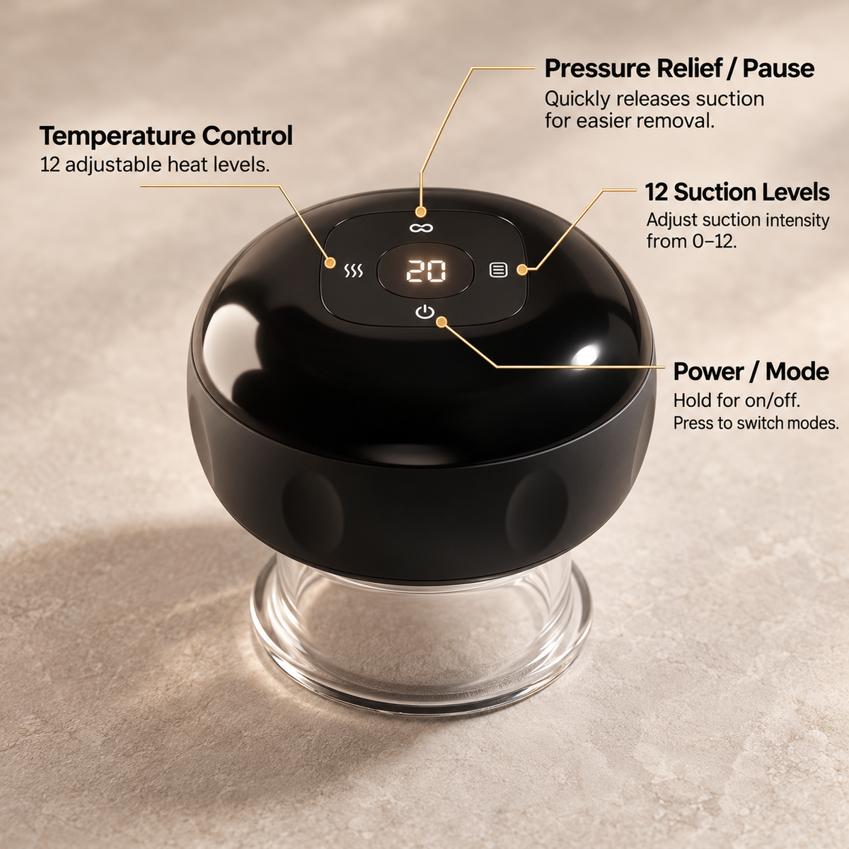 Smart Cupping Massager — LCD 12